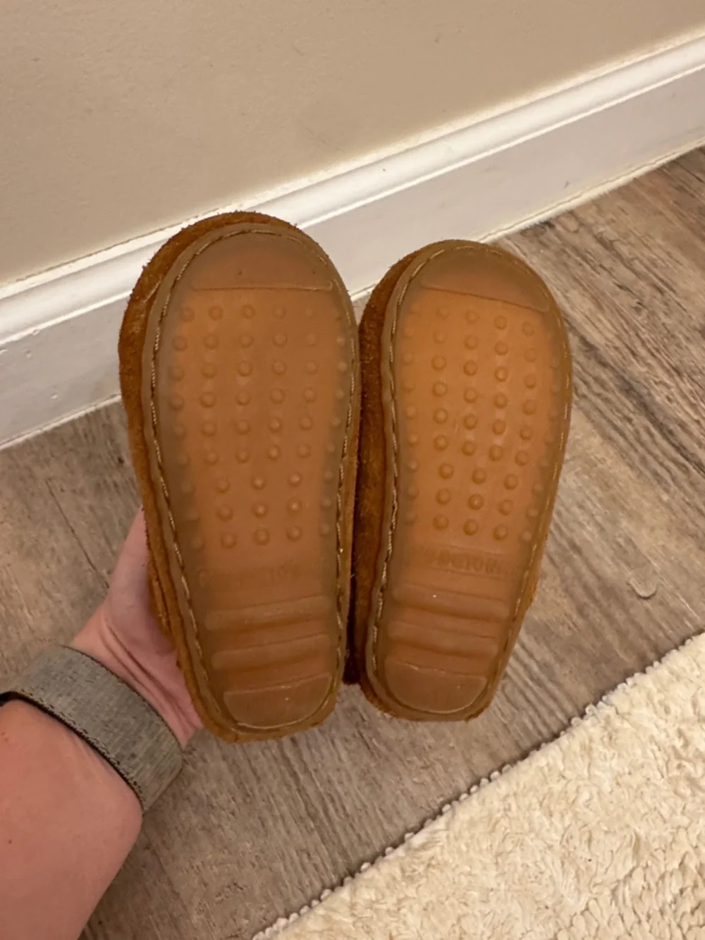 Minnetonka Kids Chestnut Suede Fringe Moccasins